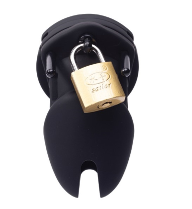 Silikonski kavez za penis sa katancem i 4 prstena   FT001162-4